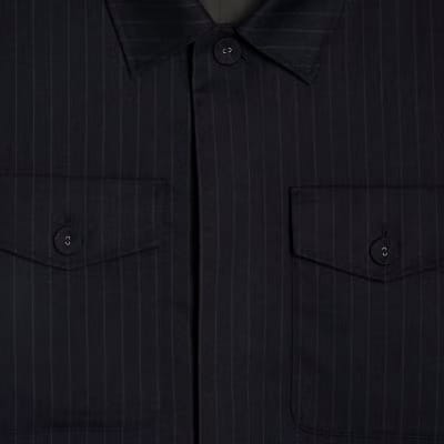 Navy Pinstripe Blazer Jacket
