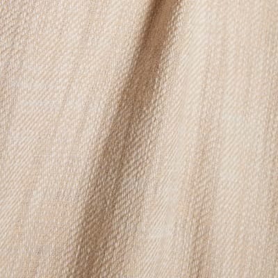 Beige Linen Look Wide Leg Trousers