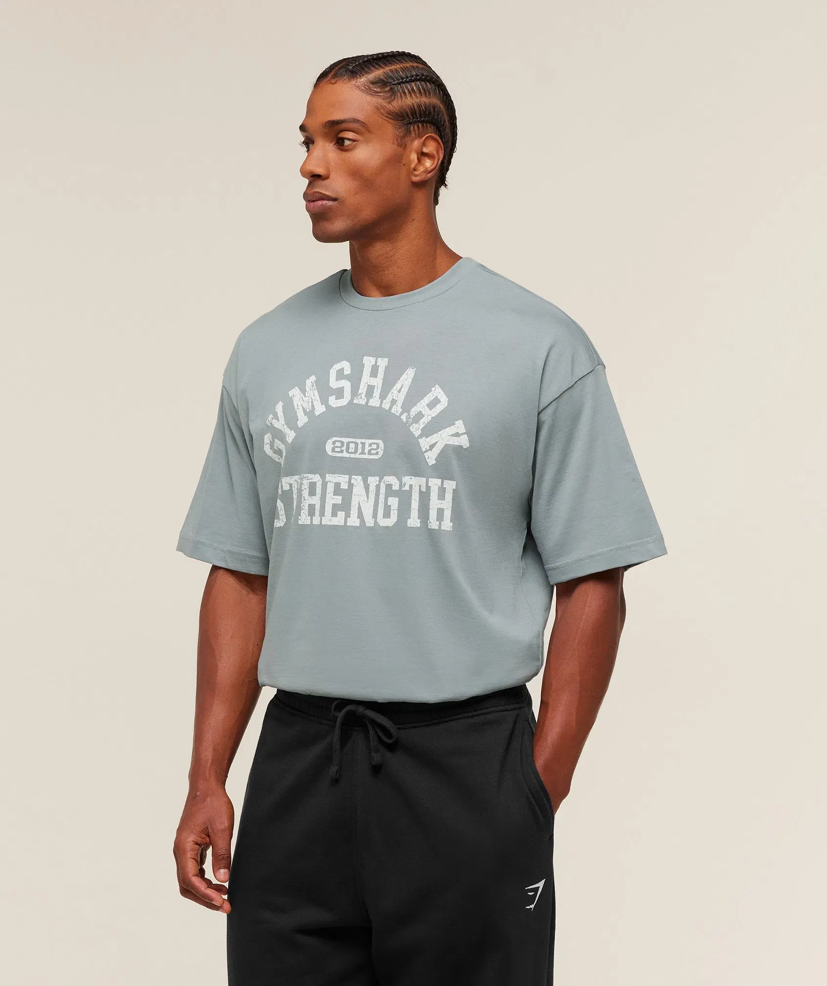 Gymshark 2012 Strength T-Shirt - Denim Grey