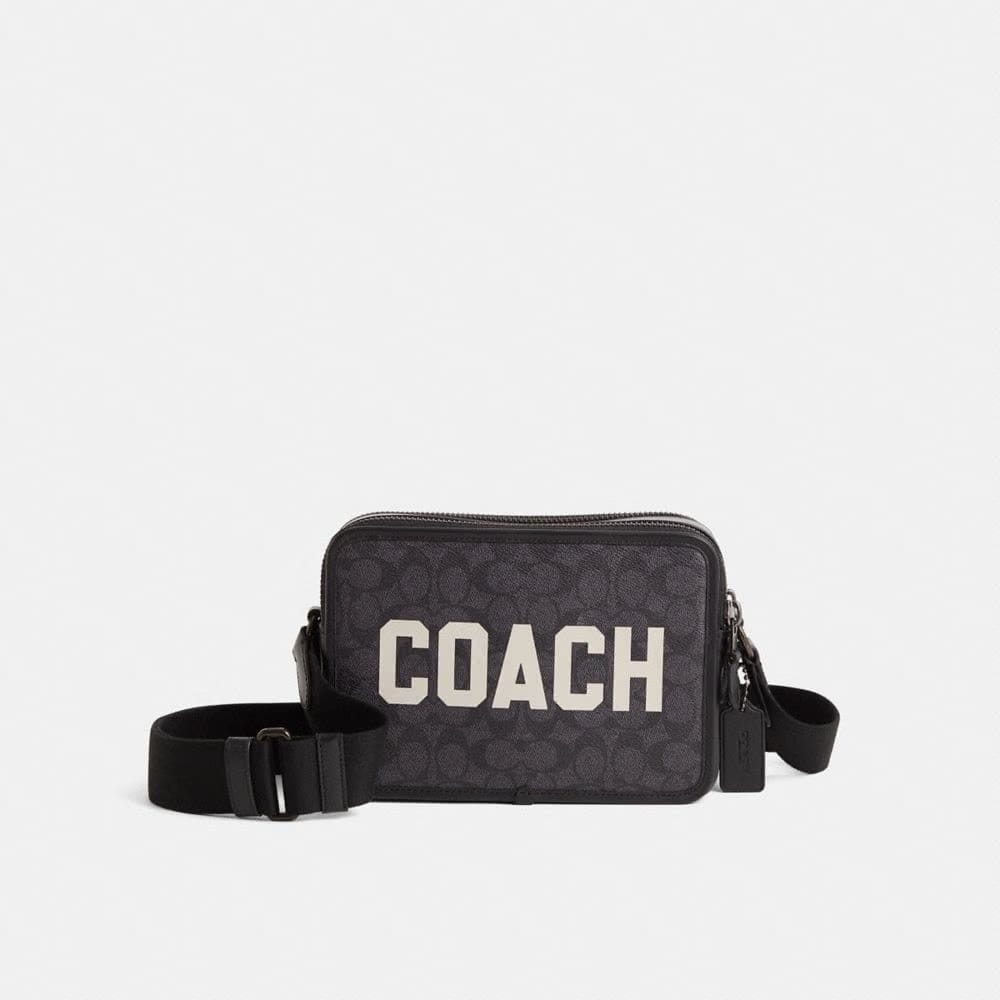 Restored Charter Crossbody Bag 24 In Signature Canvas With Coach Graphic