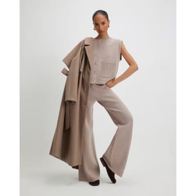 Beige Knitted Waistcoat