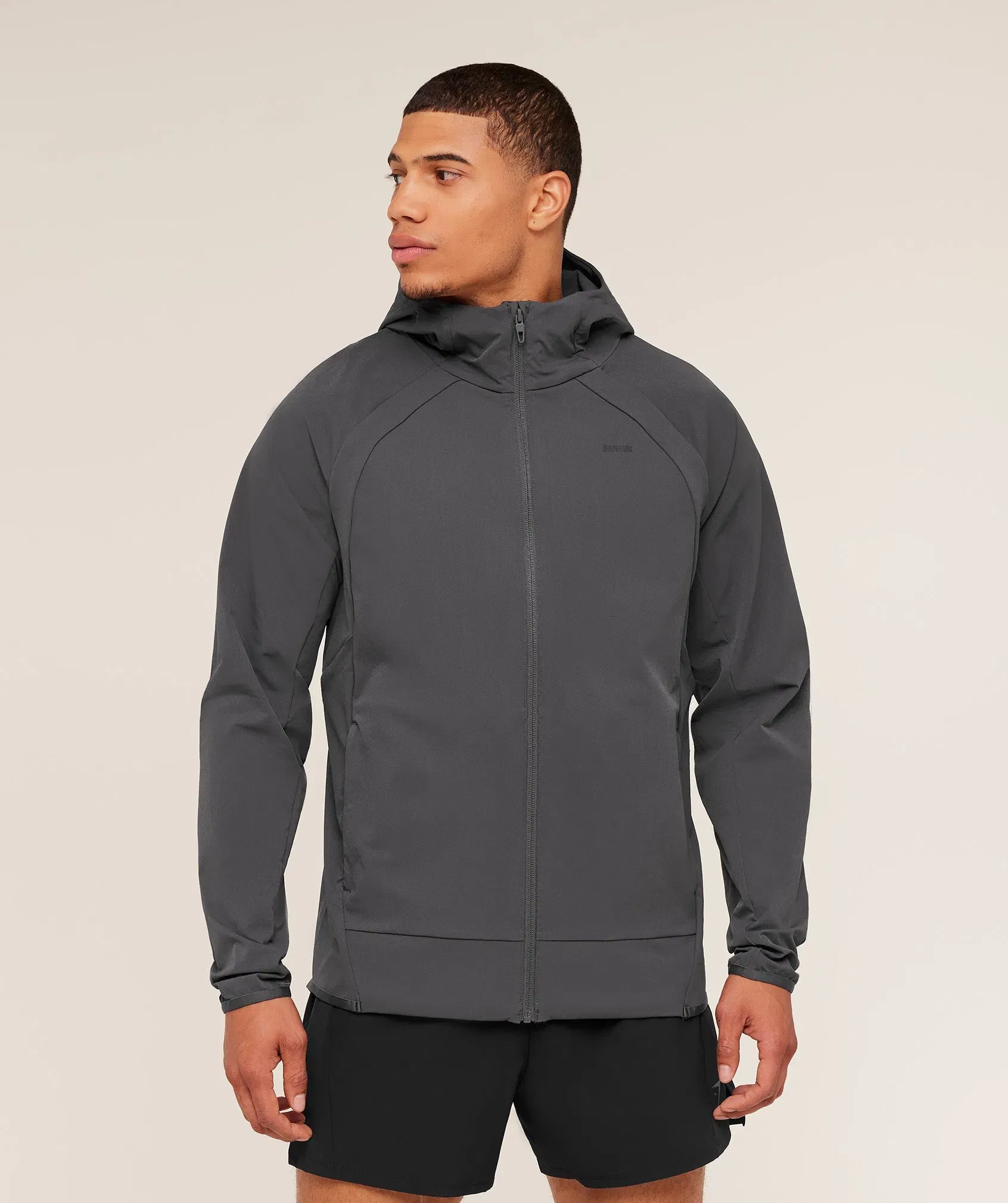 Gymshark Weekend Zip Through Shell Jacket - Onyx Grey