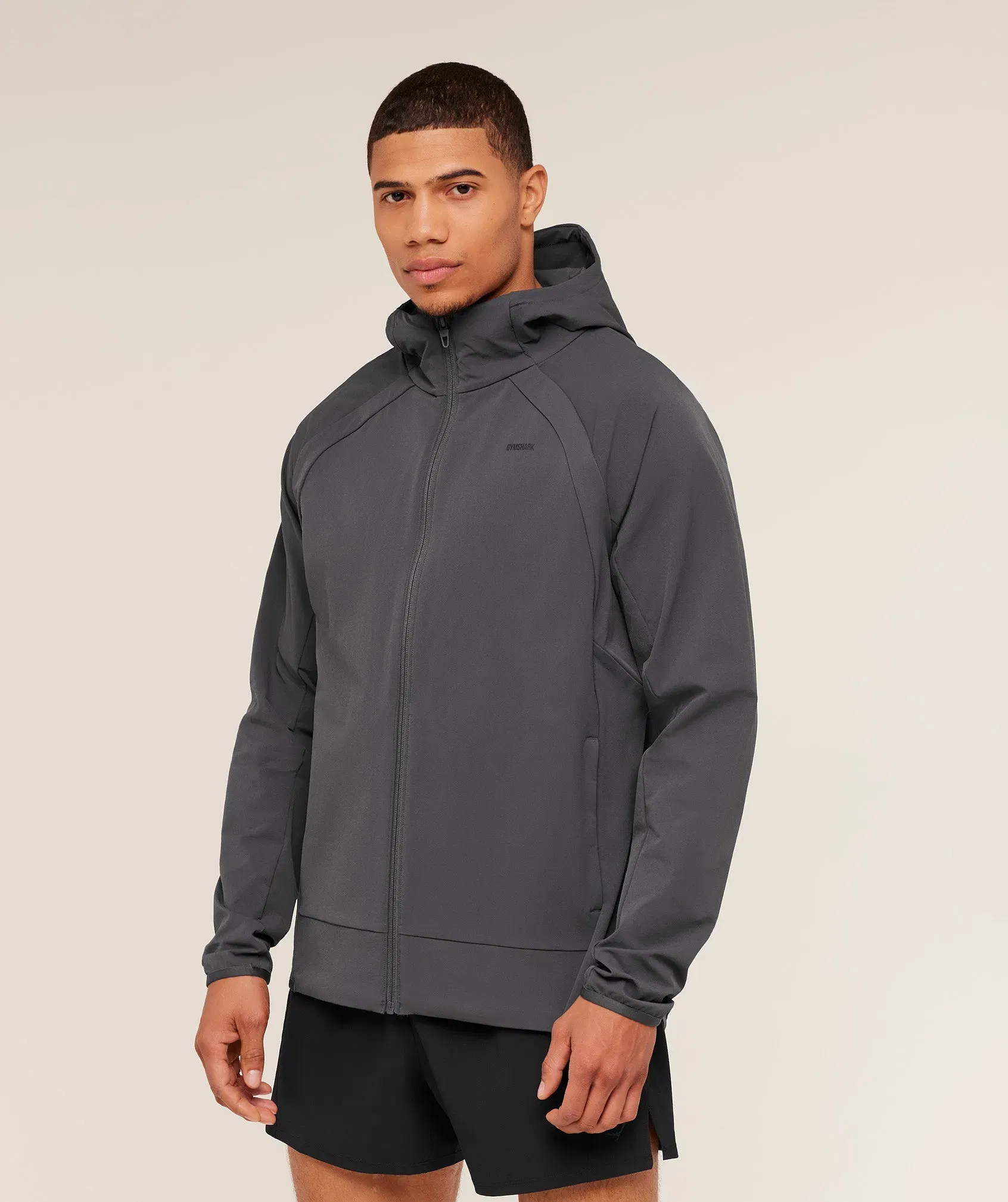 Gymshark Weekend Zip Through Shell Jacket - Onyx Grey
