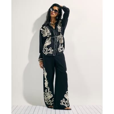 Black Broderie Shirt