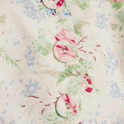 White Floral Waistcoat