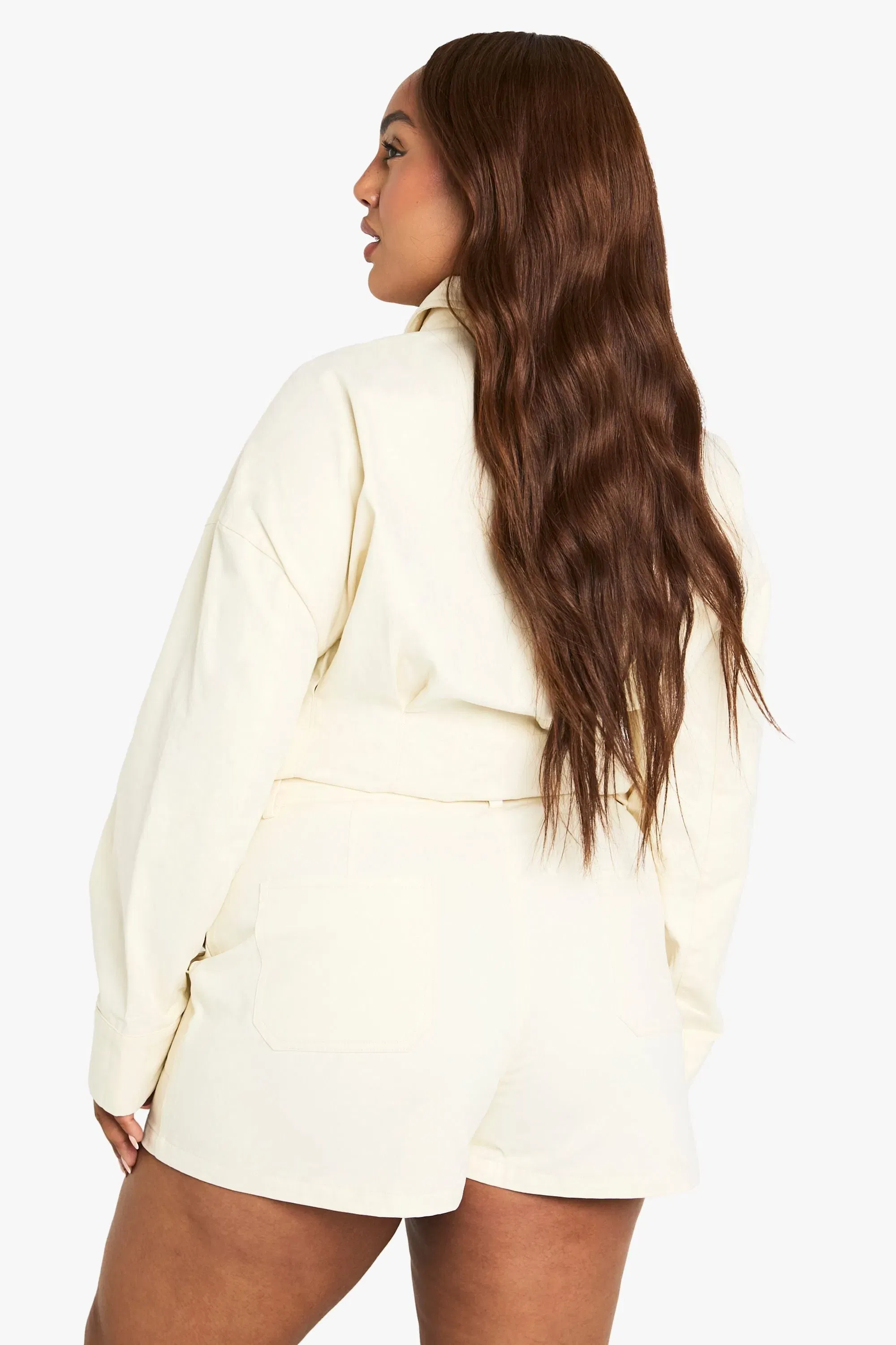 Plus Twill Mom Short