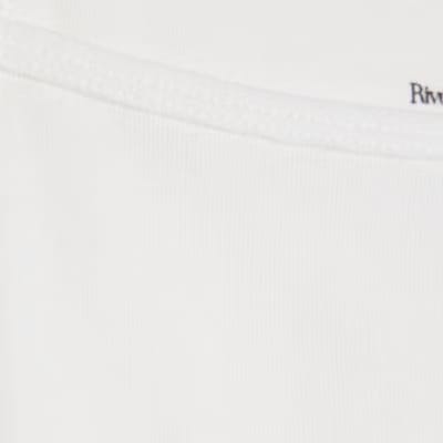 White Sleeveless Cotton Tank Top