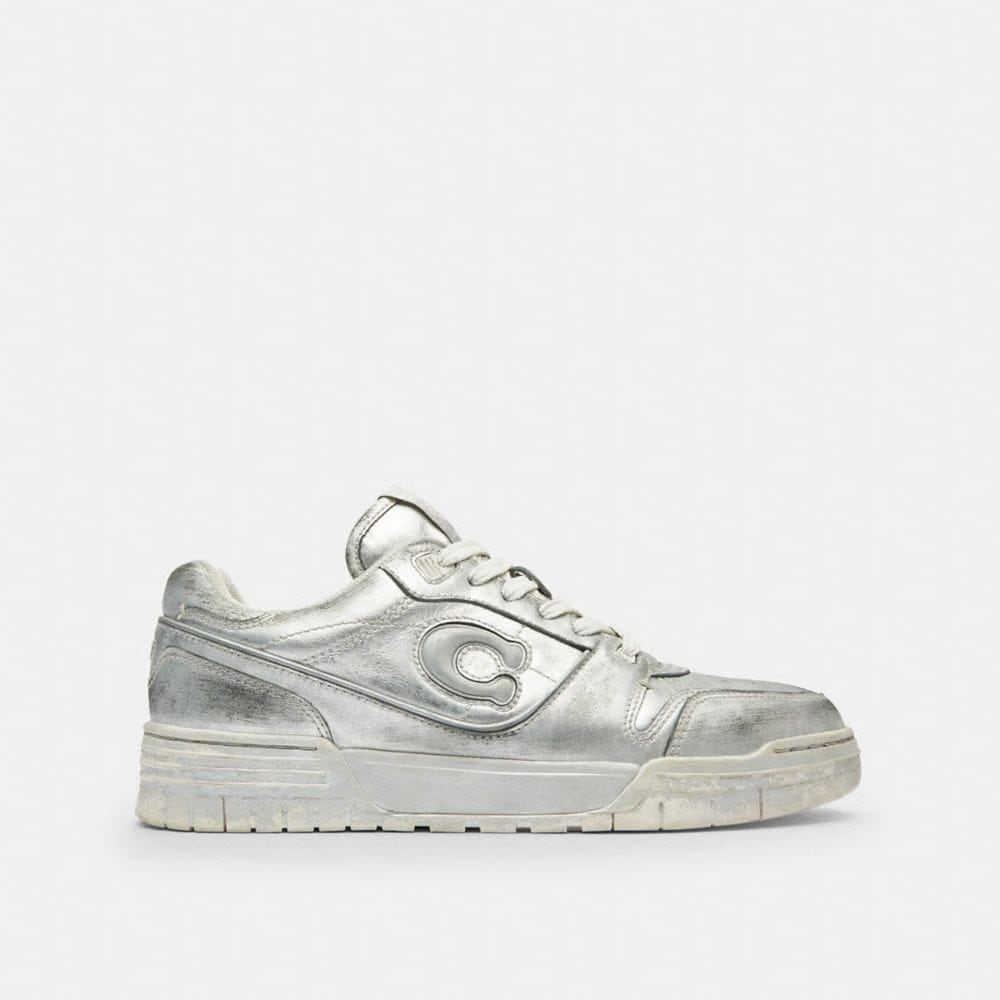 Soho Sneaker In Distressed Metallic Leather