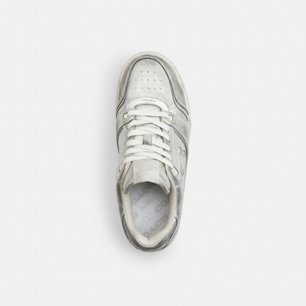 Soho Sneaker In Distressed Metallic Leather