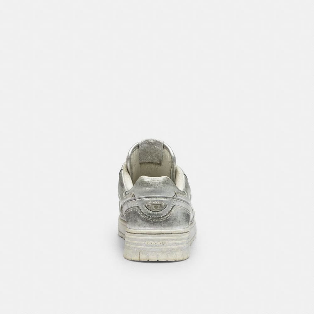 Soho Sneaker In Distressed Metallic Leather