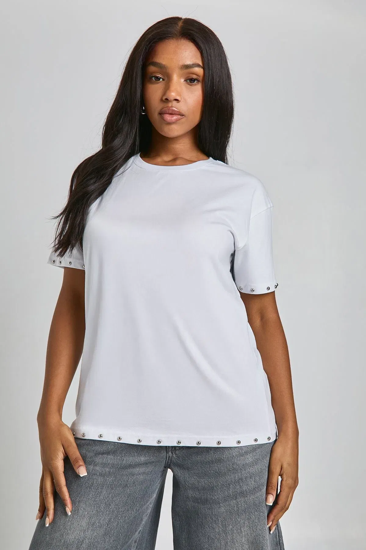 Stud Detail Oversized T-shirt