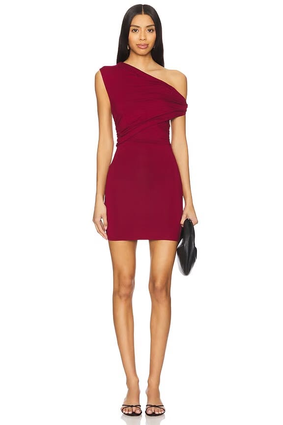 superdown Alessia Mini Dress in Oxblood