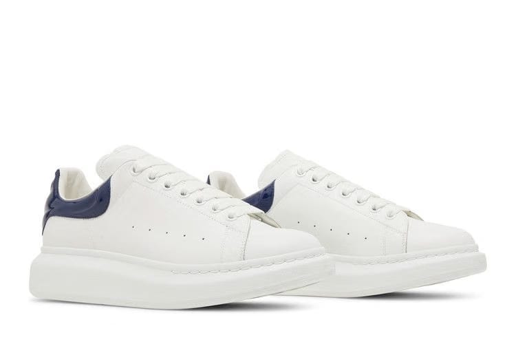 Alexander McQueen Oversized Sneaker White Navy Patent