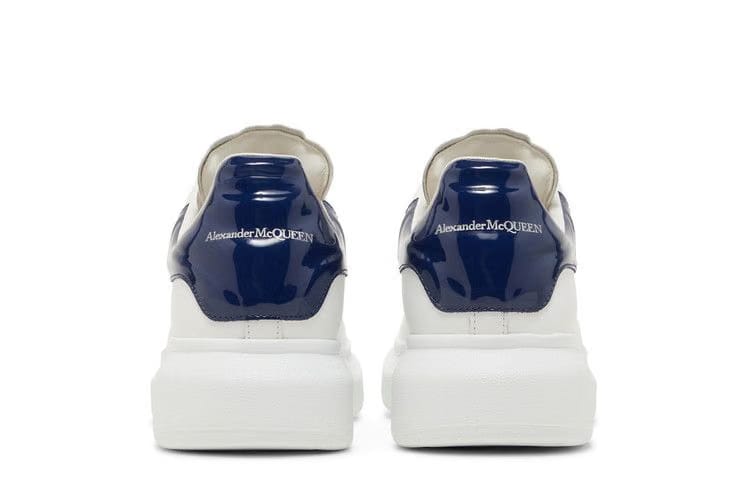 Alexander McQueen Oversized Sneaker White Navy Patent