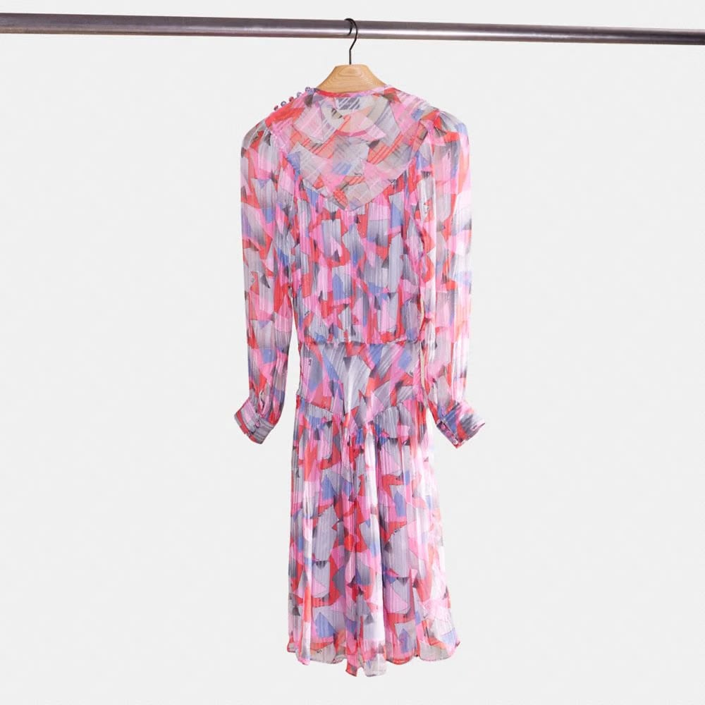Restored Bold Geo Yoke Dress
