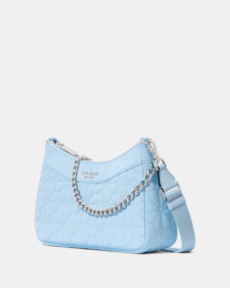 Spade Flower Quilted Fabric Convertible Crossbody