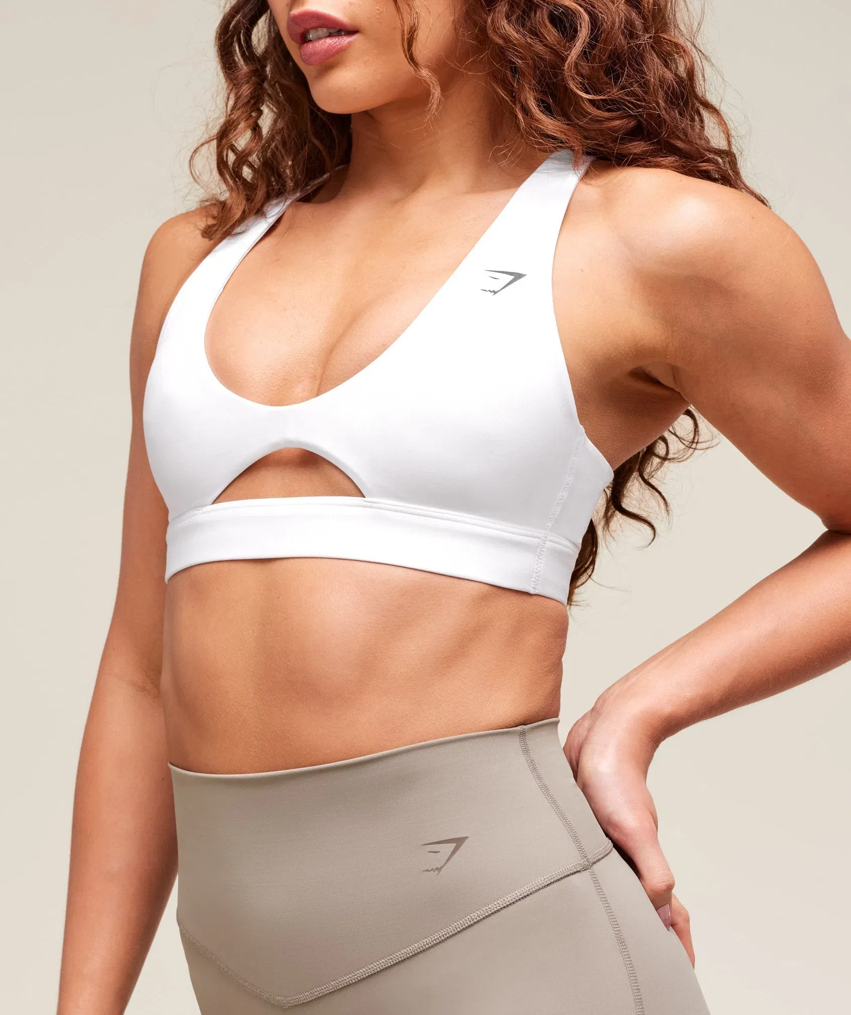 Gymshark Peek A Boo Sports Bra - White