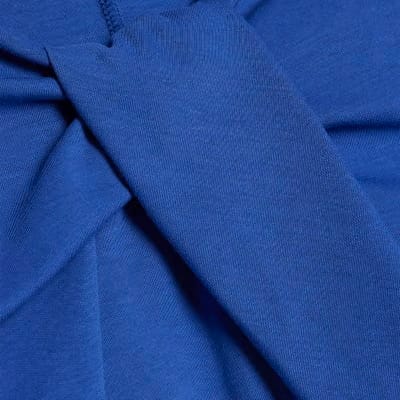 Blue Short Sleeve Twist Front Top