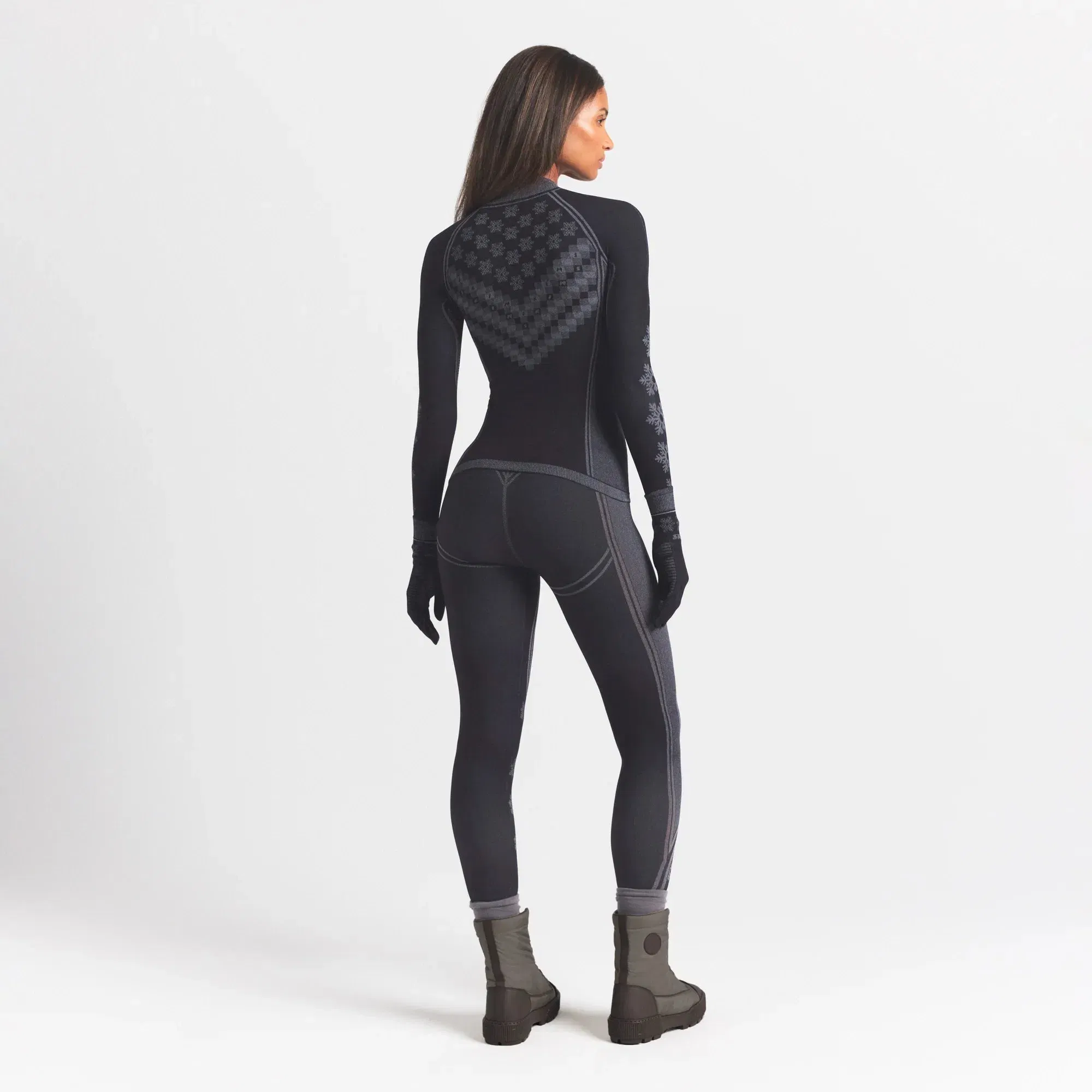 SKIMS FIRST LAYERS LEGGING | OBSIDIAN WINTER FAIR ISLE
