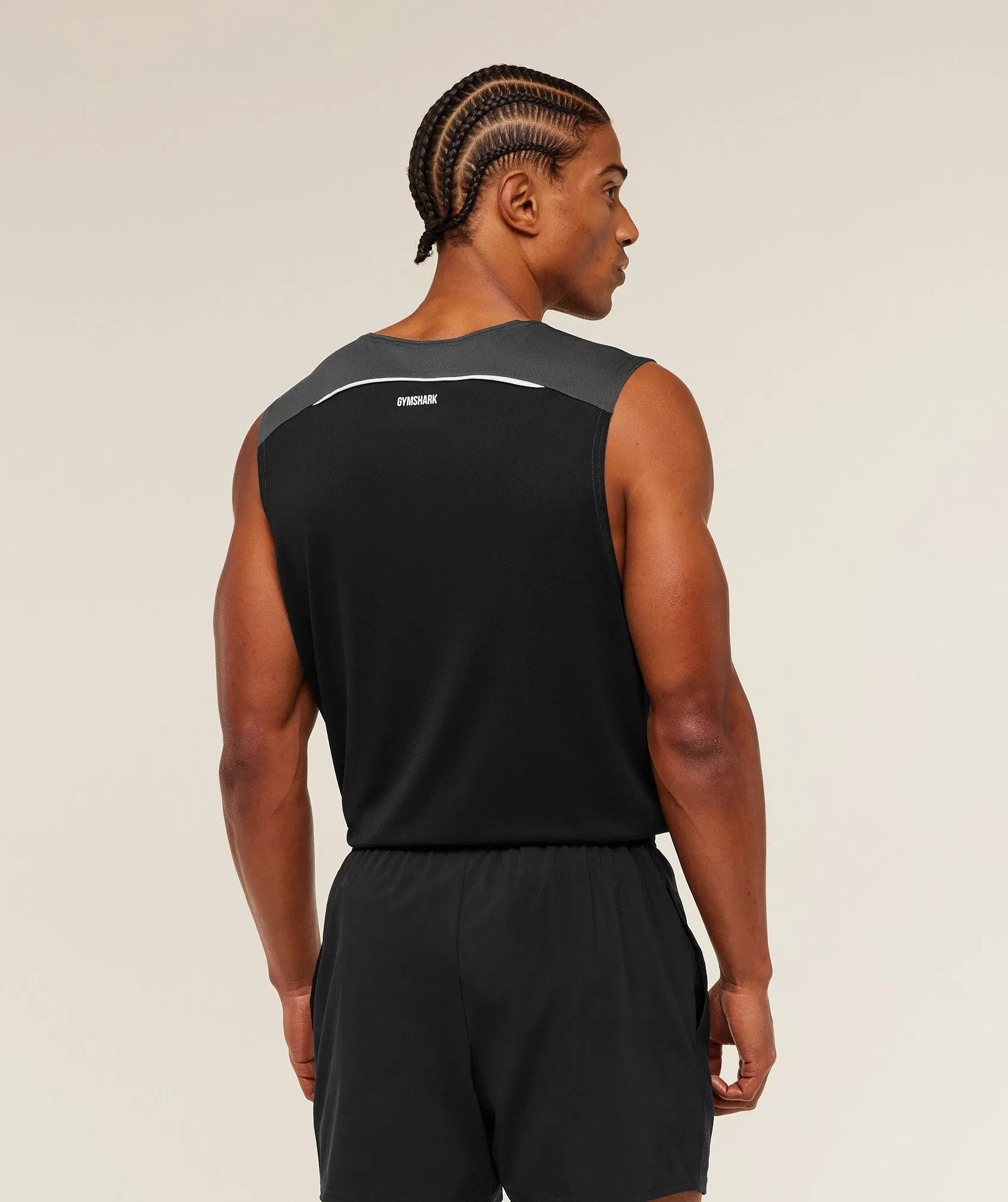 Gymshark Arrival Contrast Tank - GS Onyx Grey/GS Black