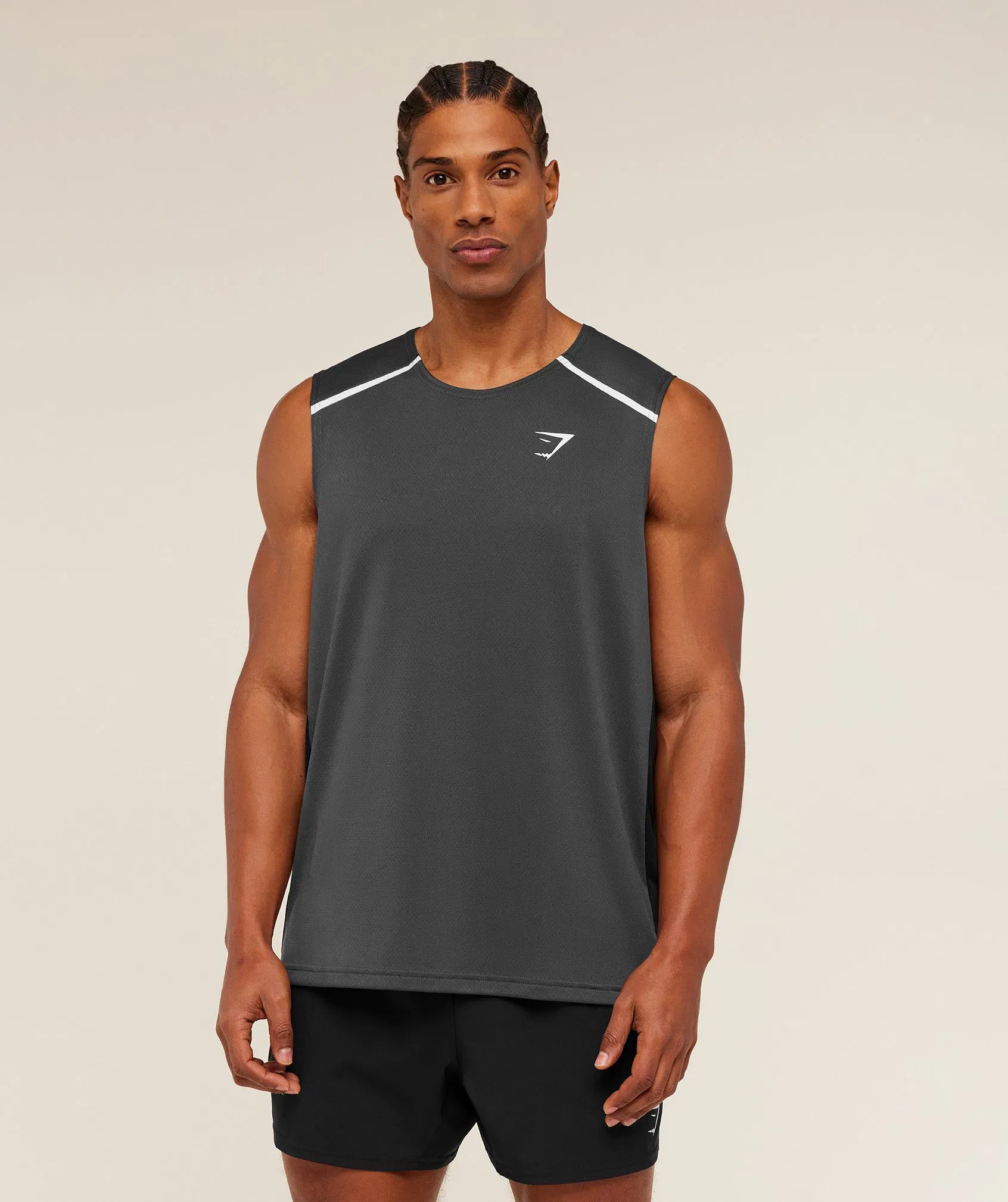 Gymshark Arrival Contrast Tank - GS Onyx Grey/GS Black