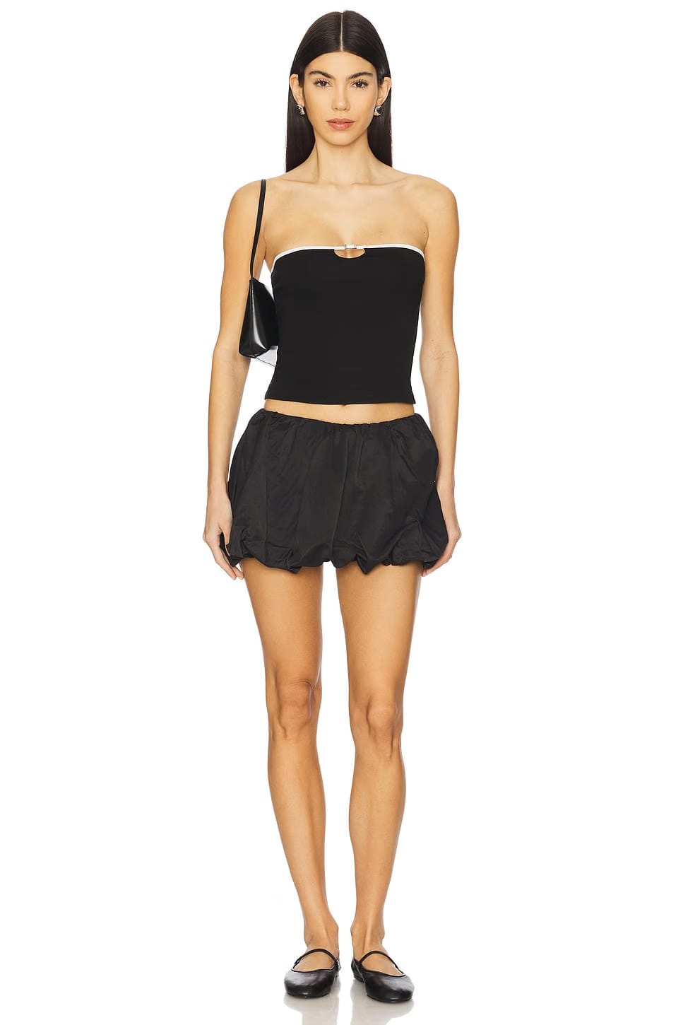 superdown Whitney Strapless Top in Black