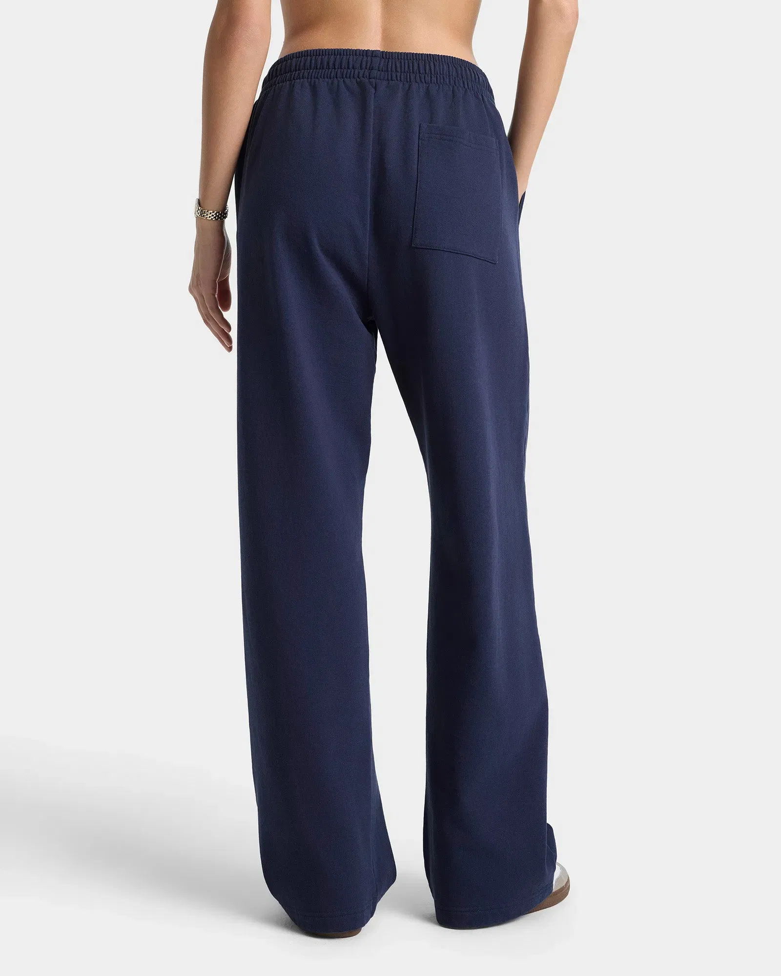 Yale Classic Wide Sweatpant - Navy/White