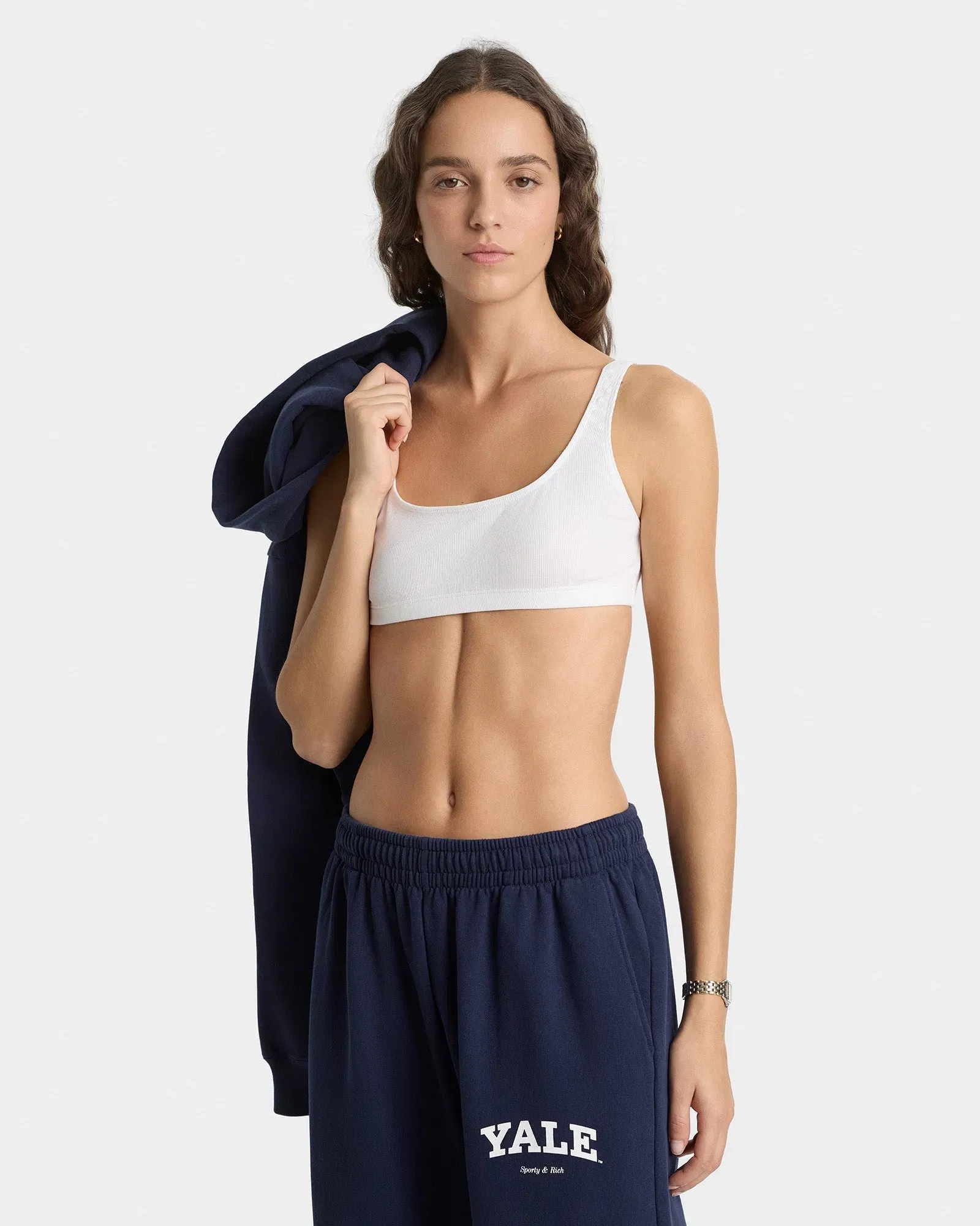 Yale Classic Wide Sweatpant - Navy/White