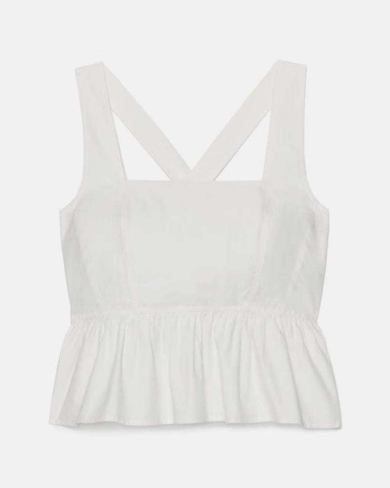 Cross-back Peplum Top