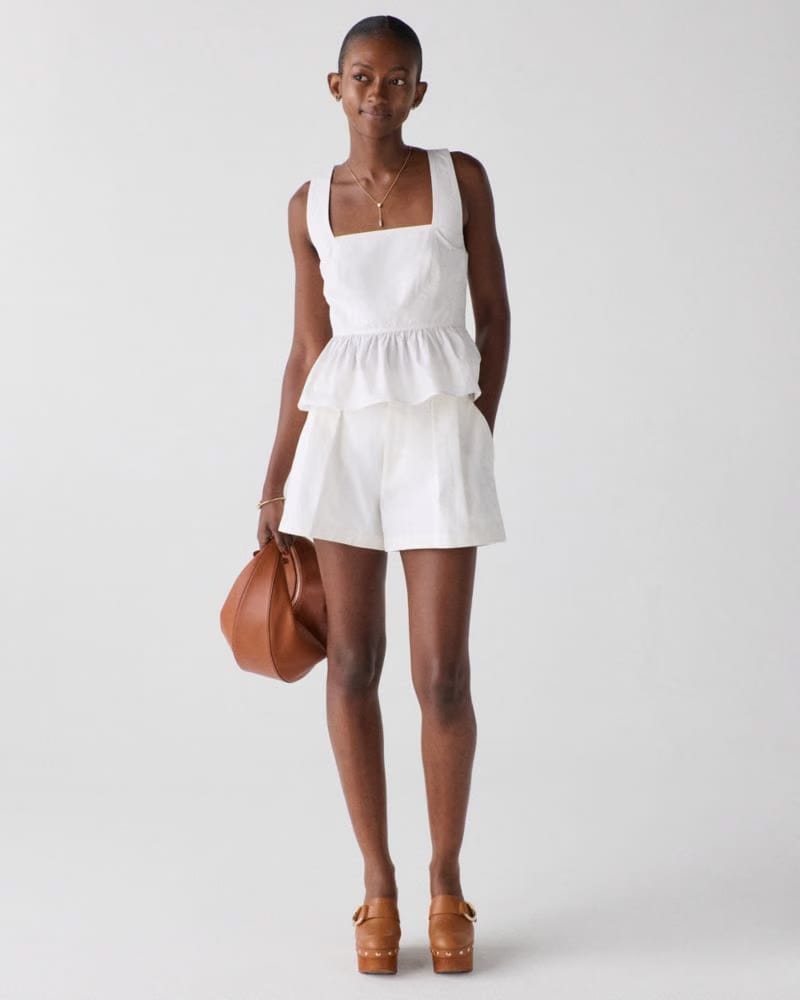 Cross-back Peplum Top