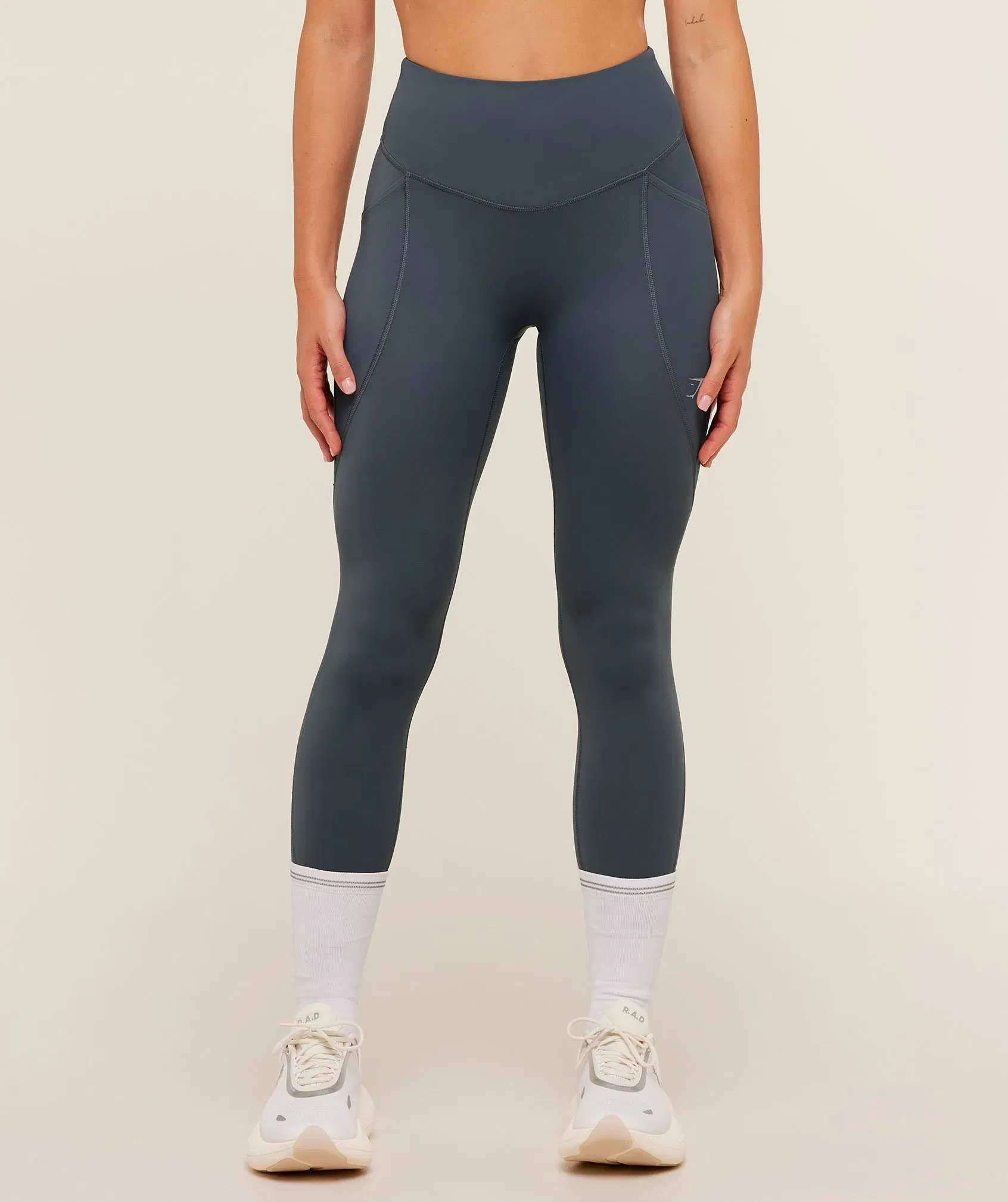Gymshark Running Pocket Leggings - Titanium Blue