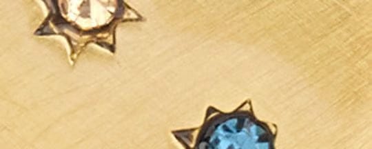 Heart With Stones Stud Earrings
