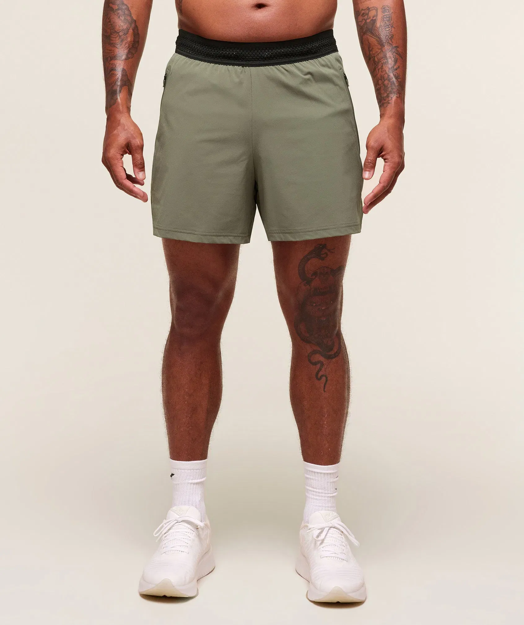 Gymshark Fit Elite 5" Shorts - Base Green