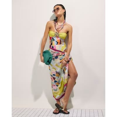 Yellow Floral Swimsuit