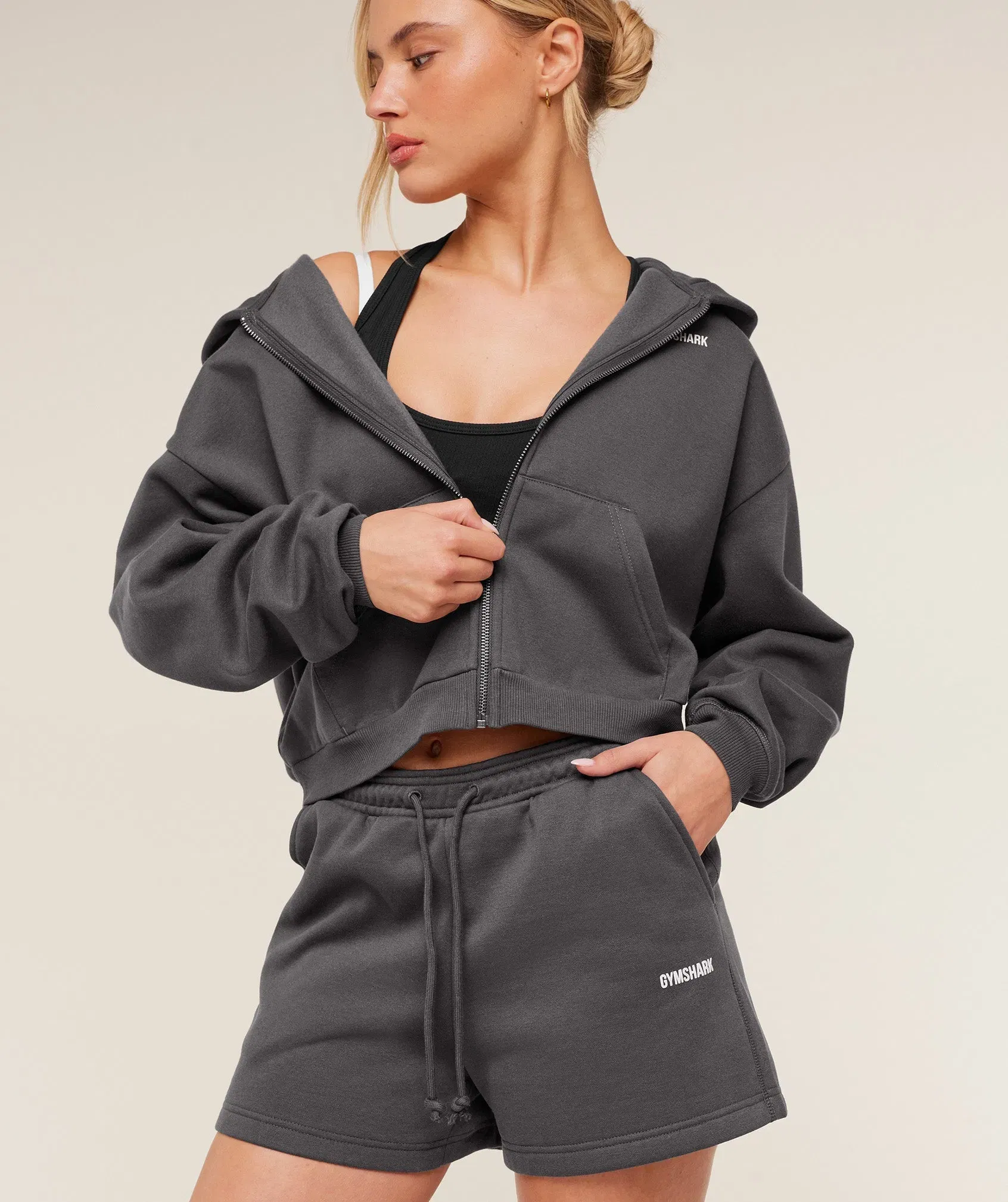 Gymshark Cosy Luxe Shorts - Onyx Grey