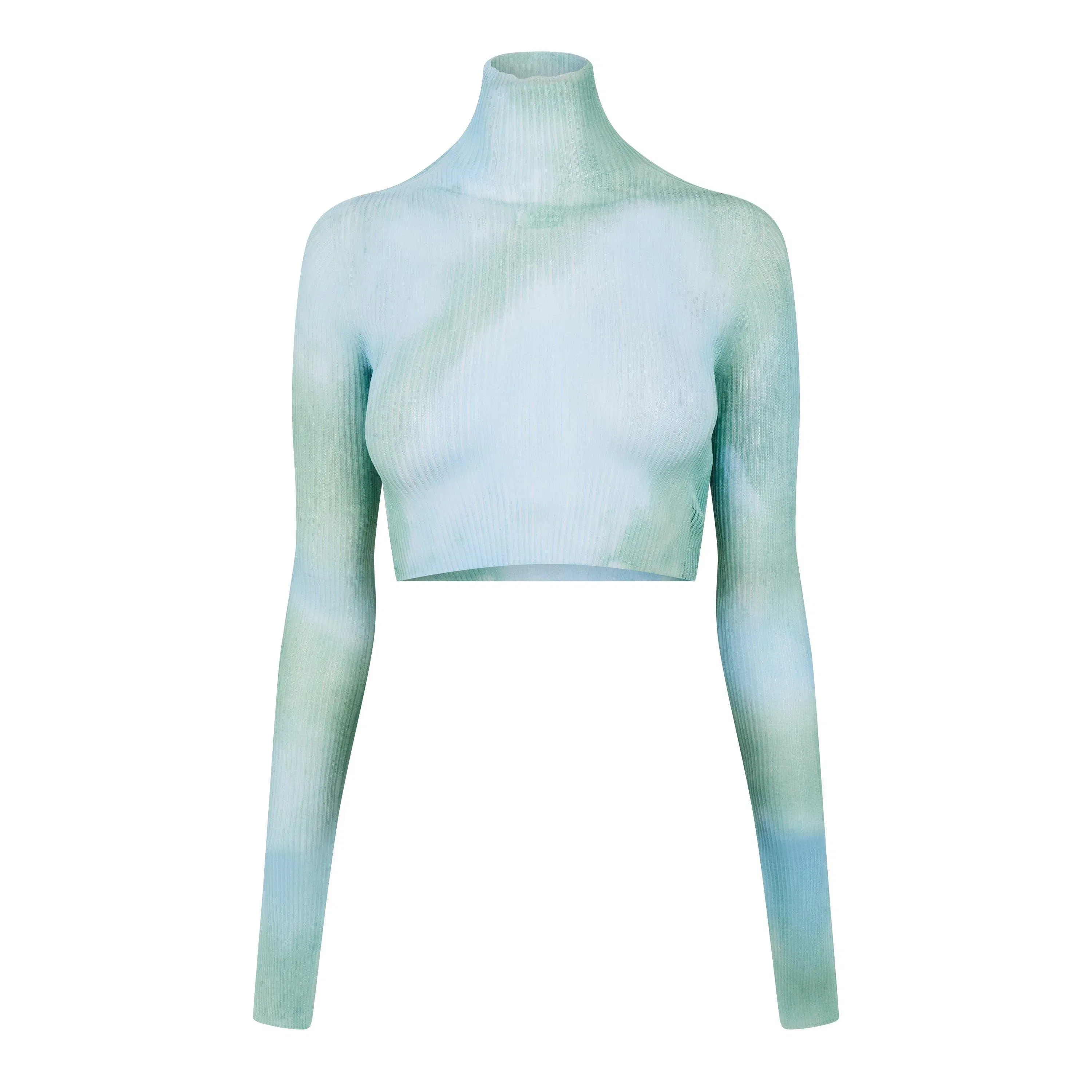 Tie Dye Long-sleeve Turtle Neck T-Shirt