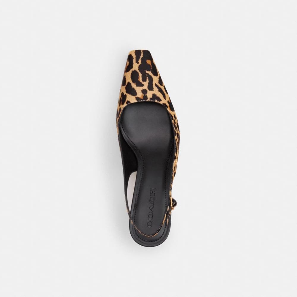 Slingback Heel With Leopard Print