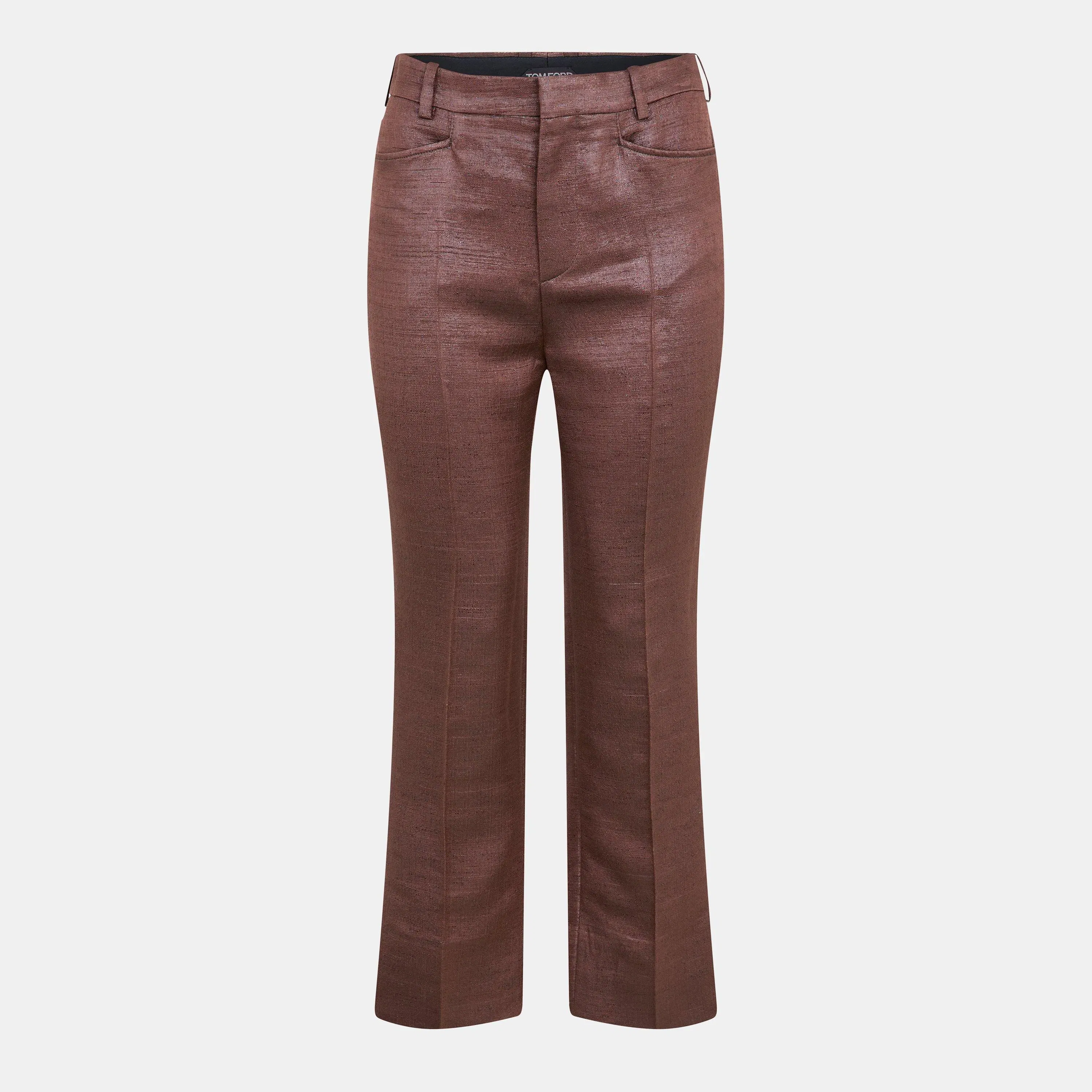 Straight Leg Elasticated Waistband Knitted Trousers