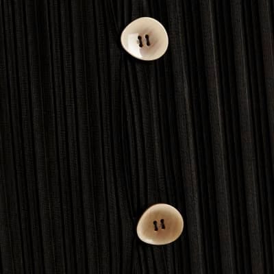 Black Plisse Waistcoat