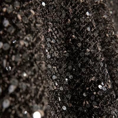 Black Sequin Knitted Cape