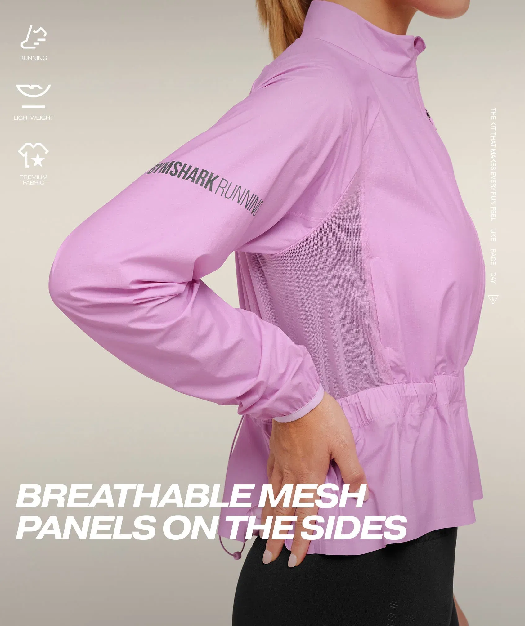 Gymshark Running Elite Windproof Jacket - Sour Pink