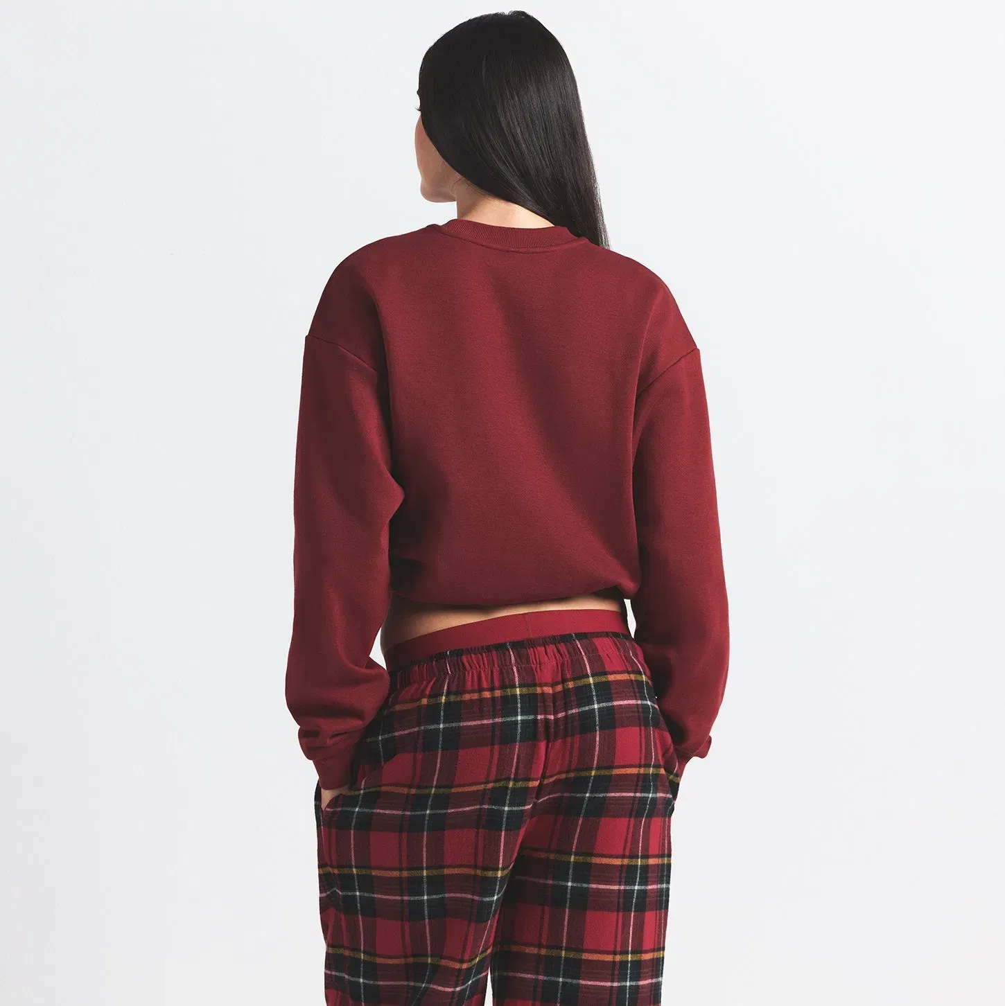 COTTON FLEECE CLASSIC CREWNECK | MERLOT