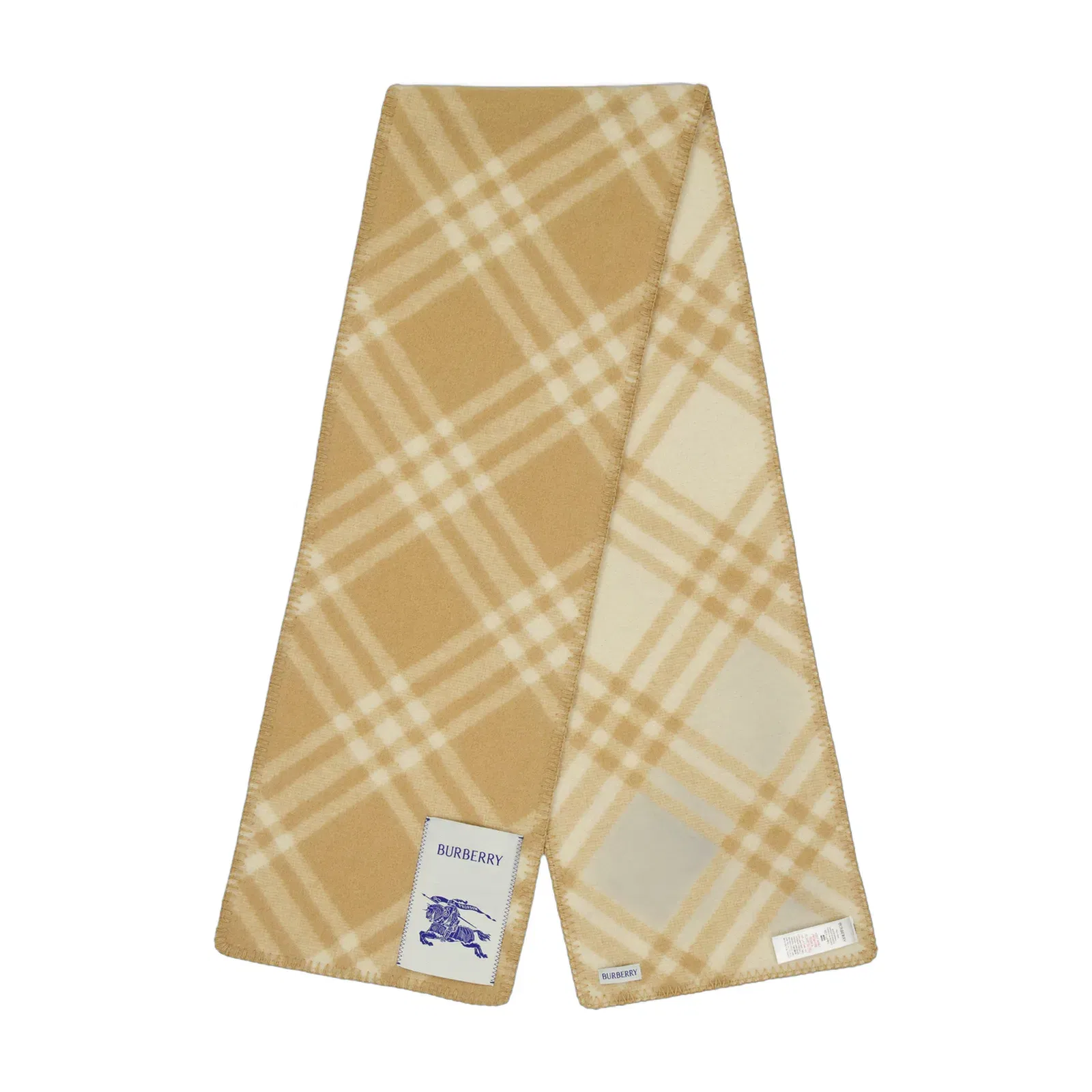Burb Tri Fold Bar Check Midweight Scarf