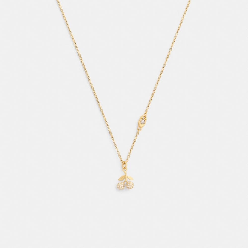 Pavé Cherry Pendant Necklace