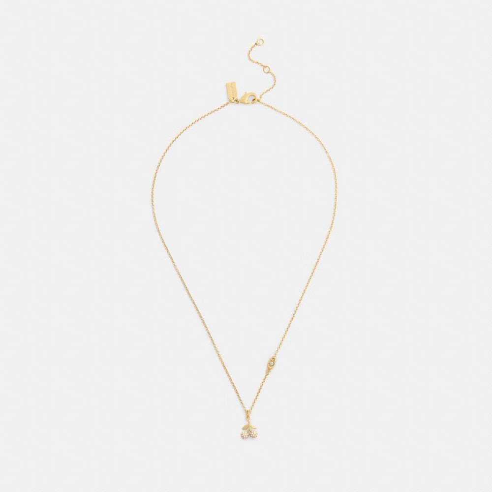 Pavé Cherry Pendant Necklace