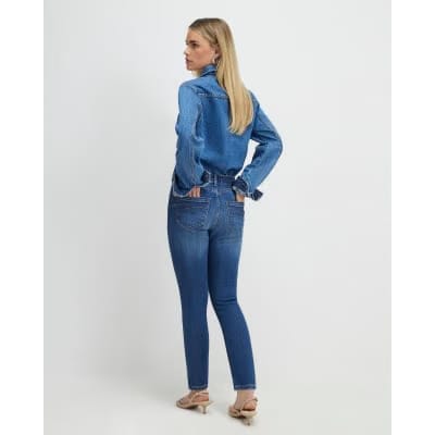 Petite Blue Sculpt Skinny Jeans