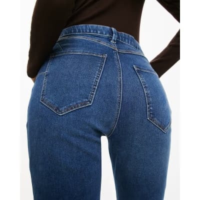 Blue Pull-On Elasticated Sculpt Slim Jeans