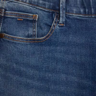 Blue Pull-On Elasticated Sculpt Slim Jeans