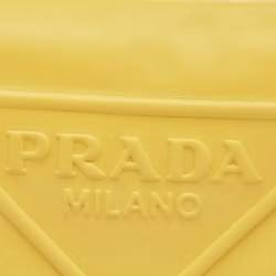 Prada Yellow/Black Leather Triangle Shoulder Bag