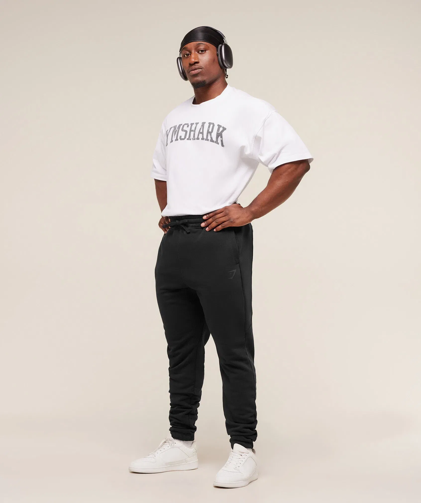 Gymshark Power Joggers Tall - Black/Asphalt Grey